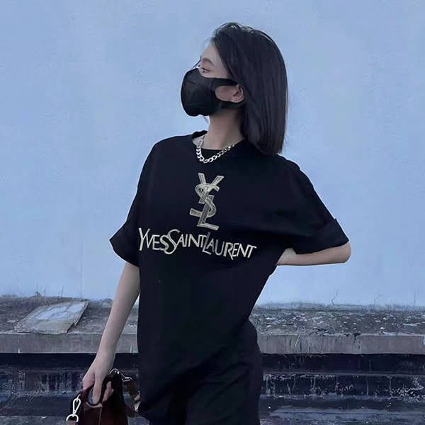 サンローラン ロゴ プリント 半袖 Tシャツ 偽物 Saf32344